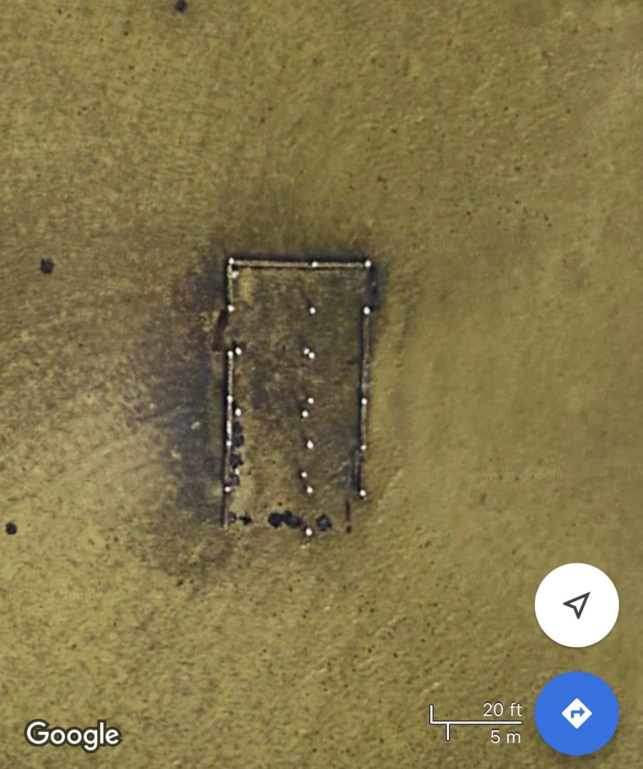 The Remains of a cattle holding pen off of Ballast Point.